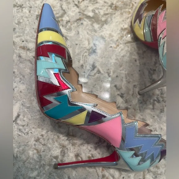 Christian Louboutin Explotek 100 Patent Specchio Heels - Picture 7 of 14
